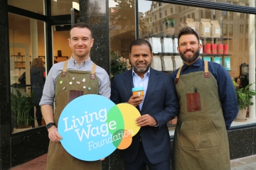 Rosslyn Coffee with Living Wage logo