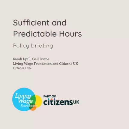 Sufficient and Predictable Hours report front cover