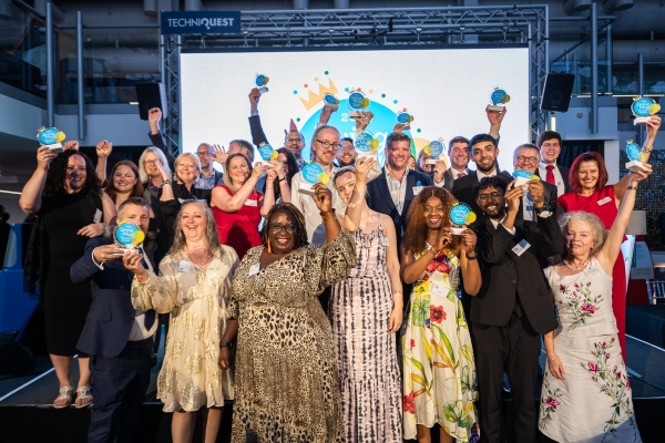 Living Wage Champion Award Winners on stage at the ceremony in Cardiff 2024